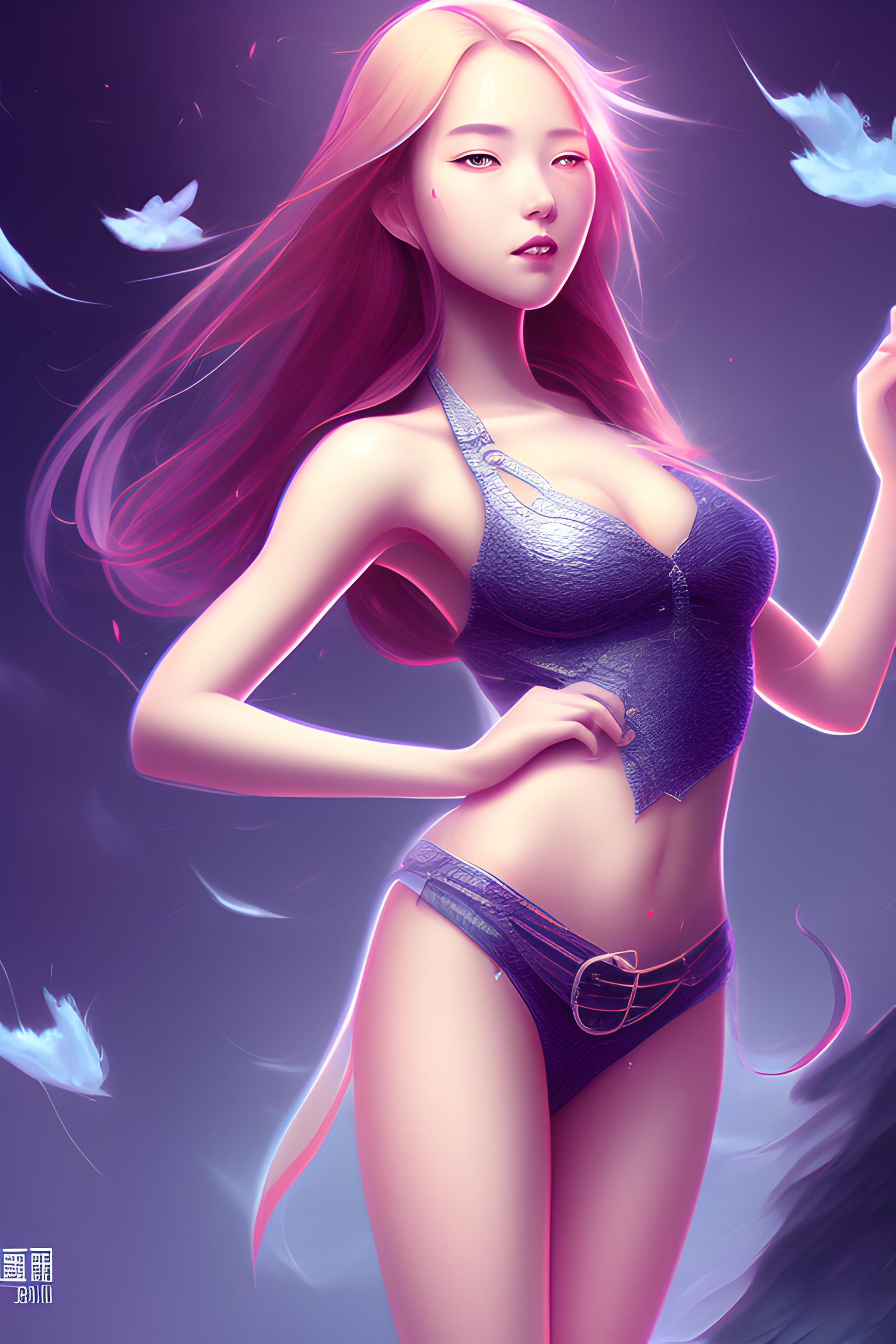 一个全裸的美女
